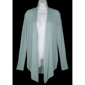 Eileen Fisher M Linen Blend Gauge Long Cardigan